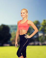 Image showing beautiful athletic woman in sportswear