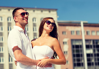 Image showing smiling couple in city