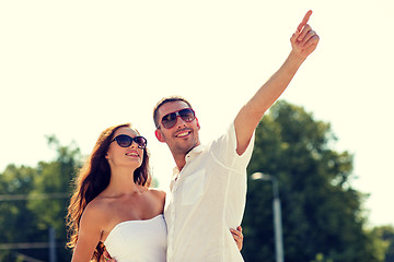 Image showing smiling couple in park