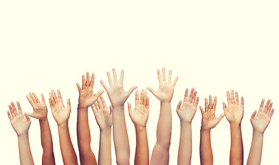 Image showing human hands waving hands