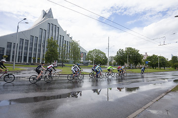 Image showing Participants of Riga Cycling Marathon 