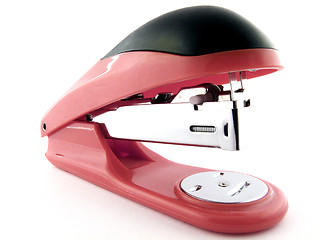 Image showing Red stapler on a white background. isolated 1