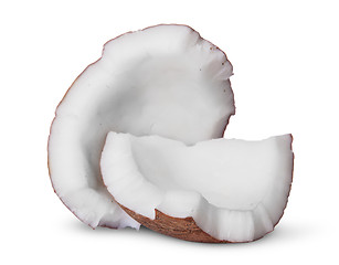 Image showing Two pieces of coconut pulp