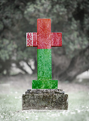 Image showing Gravestone in the cemetery - Belarus
