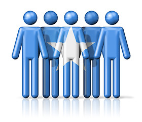 Image showing Flag of Somalia on stick figure