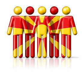 Image showing Flag of Macedonia on stick figure