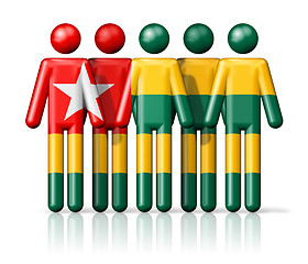 Image showing Flag of Togo on stick figure