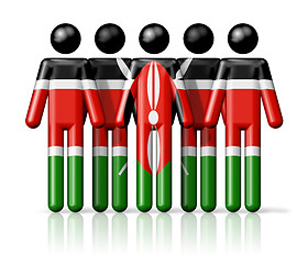 Image showing Flag of Kenya on stick figure