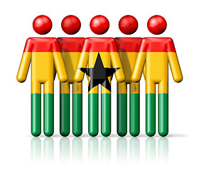 Image showing Flag of Ghana on stick figure