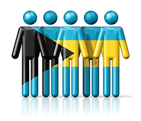 Image showing Flag of Bahamas on stick figure