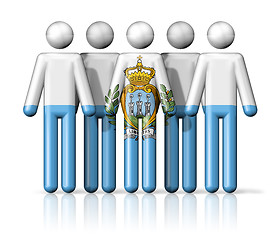 Image showing Flag of San Marino on stick figure