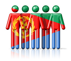 Image showing Flag of Eritrea on stick figure