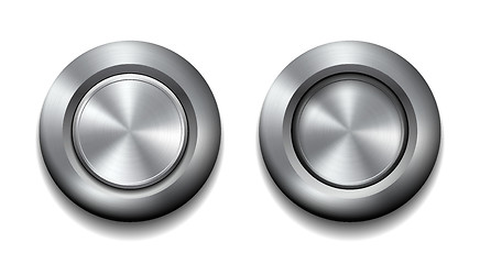 Image showing Realistic metal button