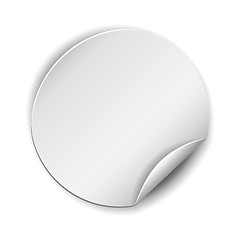 Image showing Blank, white round promotional sticker