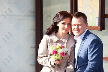 Image showing bride and groom