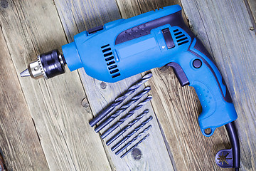 Image showing blue electric drill