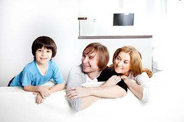 Image showing happy family in the interior