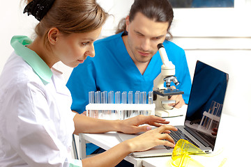 Image showing Doctor and researcher in the laboratory