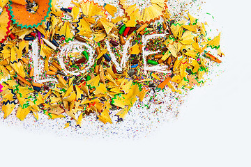 Image showing The word Love on the white background
