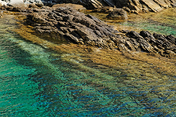 Image showing Rock in the sea