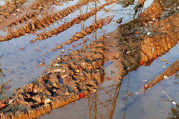 Image showing Dirty broken rural road 