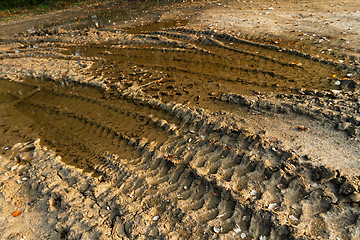 Image showing Dirty broken rural road 