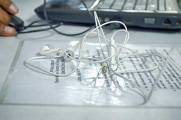 Image showing Student Working On A Laptop