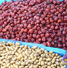 Image showing Dry fruits and Peanuts