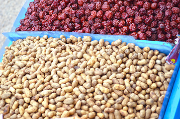 Image showing Dry fruits and Peanuts