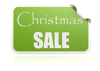 Image showing Christmas sale green sticker