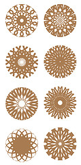 Image showing Vector set of round ornaments