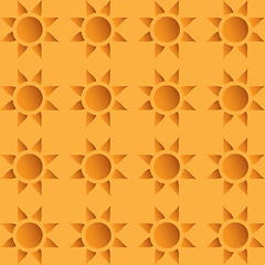 Image showing Vector seamless wallpaper with suns