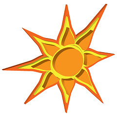 Image showing Vector sun with a volumetric effect