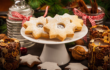 Image showing Homemade cookies for Christmas