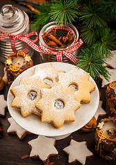 Image showing Homemade cookies for Christmas