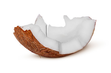 Image showing Single piece of coconut pulp