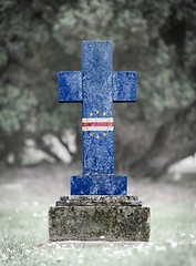 Image showing Gravestone in the cemetery - Cape Verde