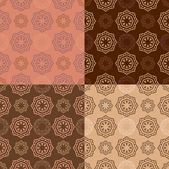 Image showing Set of four ornamental seamless pattern.