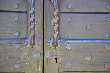 Image showing abstract  house  door     in italy  lombardy           closed  n