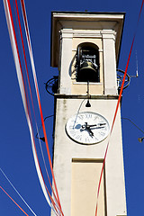 Image showing in caiello  old abstract   wall  and church  bell sunny day 