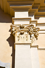 Image showing wall milan  in italy old   church concrete doric  background  st