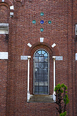 Image showing rose window  italy  lombardy     in  the cardano    closed brick