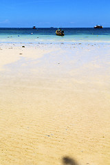 Image showing asia in the  kho tao bay      rocks house boat   south china sea