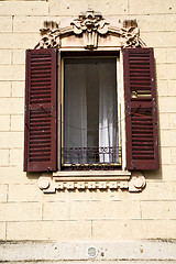 Image showing shutter europe  italy  lombardy       in  the milano  window c  