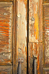 Image showing abstract  house  door     in italy  lombardy  red