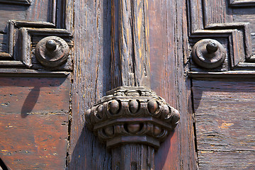 Image showing abstract  house  door     in italy  lombardy    milano old      