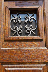 Image showing abstract  house  door    in italy  lombardy   column window