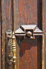 Image showing abstract  house  door    in italy  lombardy   column 