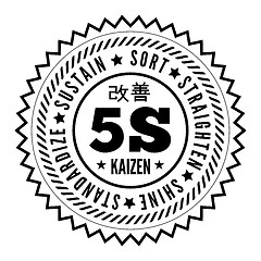 Image showing 5S methodology kaizen management from japan