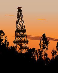 Image showing Forest fire watch tower